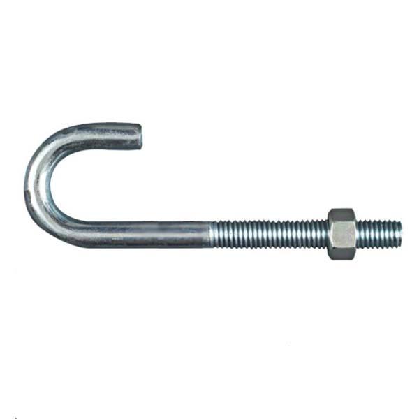 M24 Anchor bolt J Type L Type Hook Bolt with Square Nuts